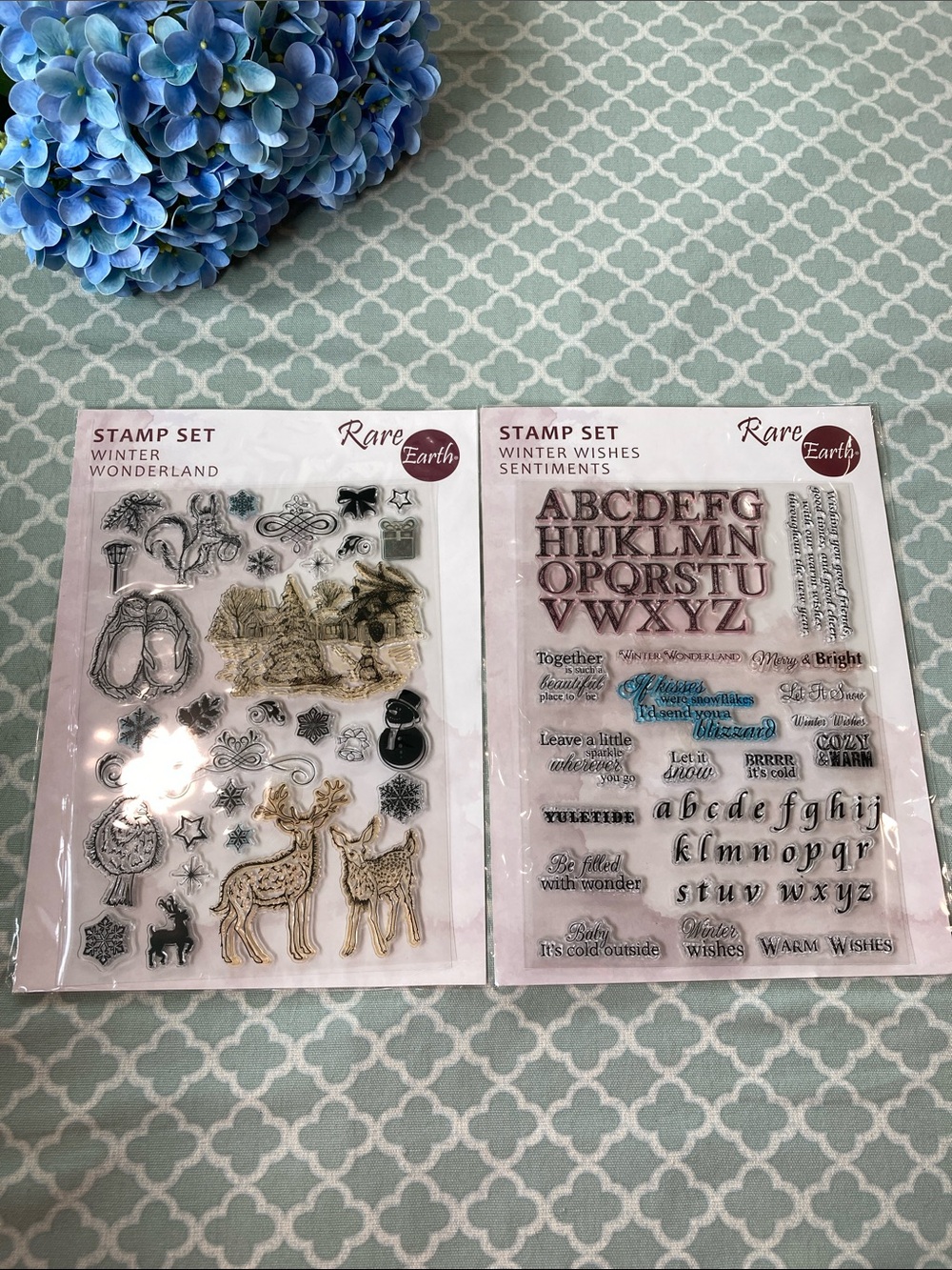 Homemaker Rare Earth Winter Wonderland and Winter Wishes Stamp Sets